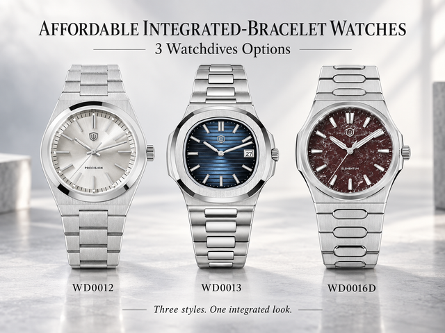 Affordable Integrated-Bracelet Watches: 3 Watchdives Options