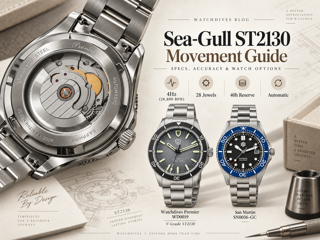 Sea-Gull ST2130 Movement Guide: Specs, Accuracy & Watches